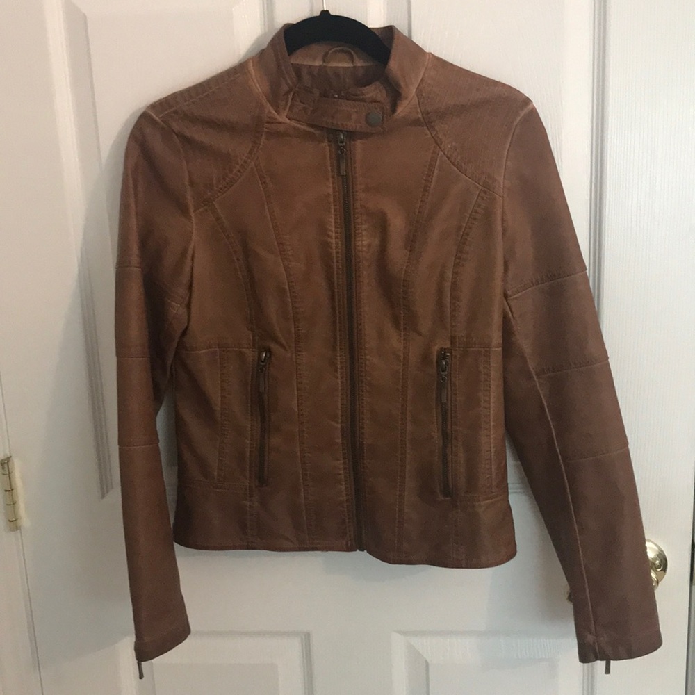 Vegan Brown Leather Jacket